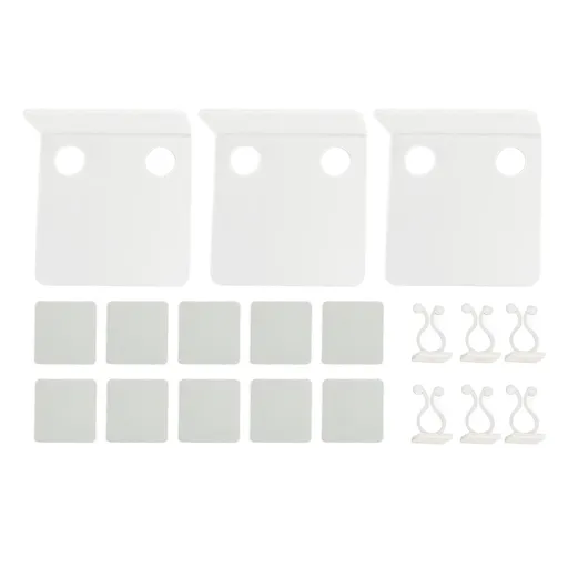 3 PCS Small Security Cameras Wall Shelf with 6 Cable Clips 10PCS Tapes Acrylic Waterproof Drill Free Adhesive Floating Shelf for Speakers Transparent