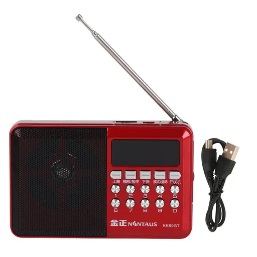 Portable AM FM Radio Memory Card Mp3 Playback Battery Operated Ergonomic External Antenna Pocket Radio