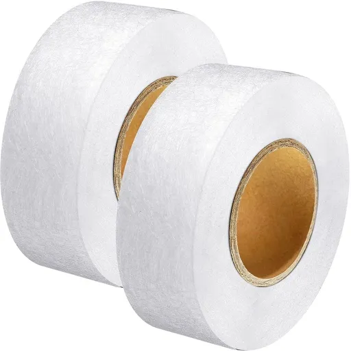 No Sew Hemming Tape Fabric Adhesive, 2 Rolls 1/2 Inch x 70 Yards Extra Strong Iron-On Hem Tape