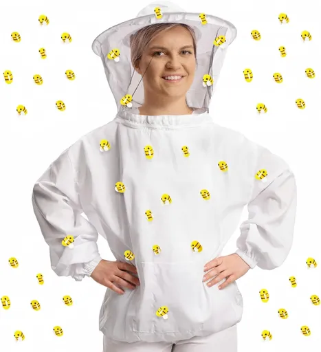 41 Pcs Halloween Beekeeper Costume Set Include 1 Beekeeper Set 20 Felt Bee 20 Round Tape for Cosplay(Large)