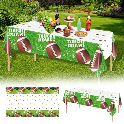 1Pc Wallpaper Football Birthday Themed Decorative Tablecloth Table Cloth
