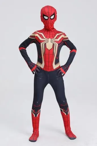 Spiderman Cosplay Costume Milk Silk One Piece Suit Golden without return 160