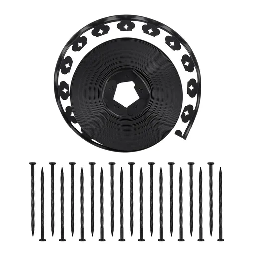 Landscape Edging, 3000 x 4 cm Plastic Garden Border Edging with 120 Spikes, No Dig, Flexible Lawn Edgings Roll, UV-Resistant Mini Fence Borders Pathway Edgings for Flower Beds Yard Paver