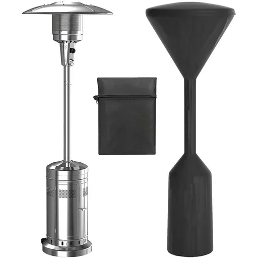 Gas Patio Heater Cover, Water Resistant Parasol Heater Cover, Black, 241 x 86 x 47 cm