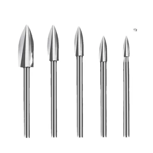 Electric woodworking milling cutter, drill bit, furniture,wood carving, root carving, polishing tool, 5pc carving cutter set