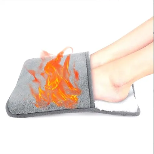 Electric Heated Foot Warmer, Soft and Comfortable Foot Heater Pad, USB Rechargeable Foot Heating Pad Winter Feet Warmer for Home