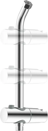 Shower Slide Bar with Handheld Shower Head Holder, Stainless Steel Shower Arm Extension Sliding Bar, Height & Angle Adjustment Showerhead Holder, Chrome