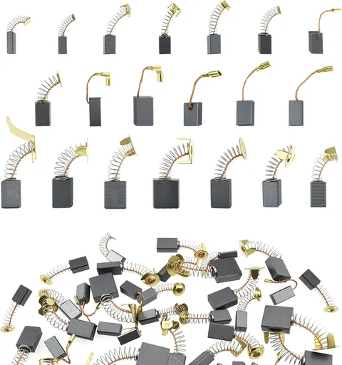 80Pcs Electric Motor Carbon Brushes Set, 20 Different Models Carbons Brushes, Carbon Brush Replacement for Carbons Brush Motor Maintenance
