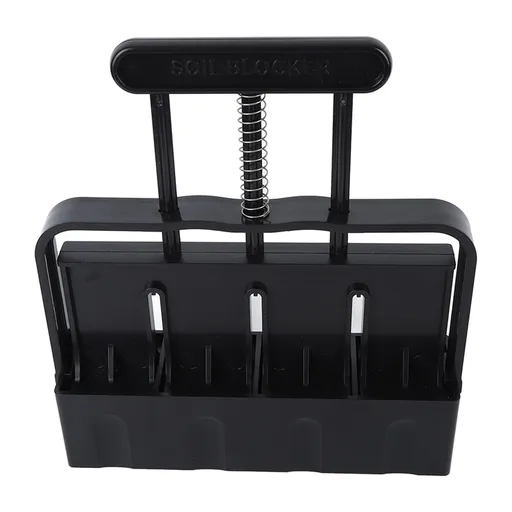 Soil Block Maker with Comfortable Handel ABS 4 Cell Soil Blocking Tool for Seed Starting Germination