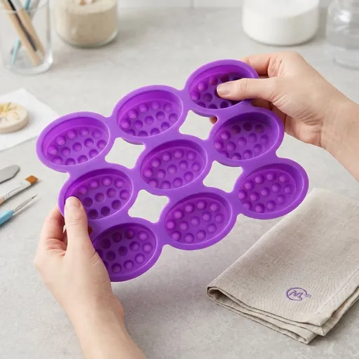 9-Piece Silicone Soap Mold Set for Handmade Soap Making, Crafting, and Projects