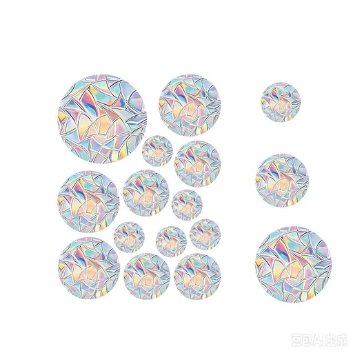 Anti-Collision Window Decals, Rainbow Stickers Circle Window Clings -to Save Birds from Window Collisions,Non Adhesive Prismatic