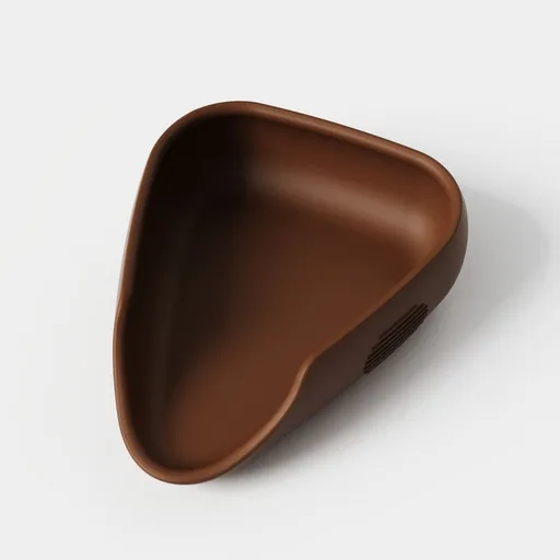 Silicone Coffee Bean Weighing Tray, Triangular Coffee Dosing Vessel, Reusable Silicone Scoop Tray for Coffee Bean Scale, Barista Coffee Accessory-Brown