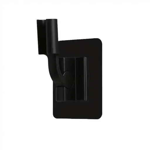 ABS universal swivel shower holder, no-drill suction, fits most shower heads, adjustable angle, practical bathroom essential!/black