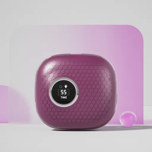 Purple Portable Ultrasonic Contact Lens Cleaner - Automatic Electric Cleaning Case with LED Makeup Mirror, USB Rechargeable for Travel & Home
