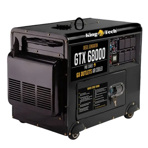 Diesel Generator Single Phase 8.4kw Rated Diesel 6kw 13hp Portable 6 outlets