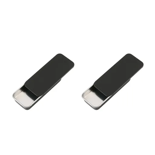 2Pack Mini Dental Floss Portable Case,Storage Adult Floss,Refillable Glide Floss,Dates,Dinners and Hotels(Black)
