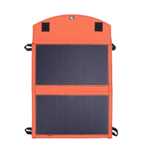 Folding Solar Panel Multifunction Powerbank Charger 14W 2 Folds IP67 Water Proof USB A USB C Camping Emergency Charging