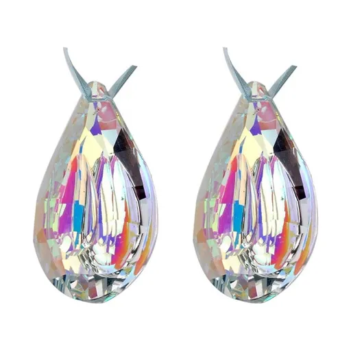 Hanging Crystal Ornaments, Decor for Parties and Weddings, 2Pcs