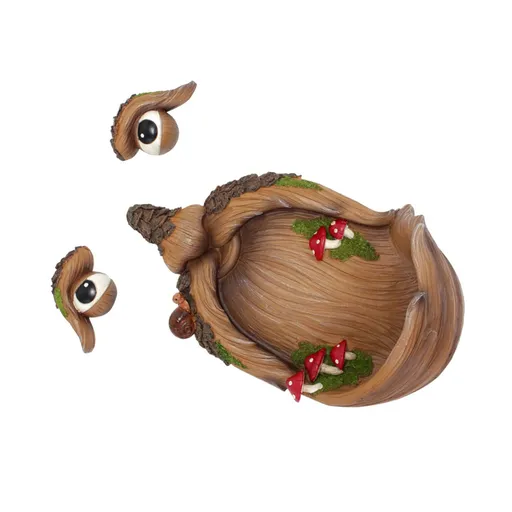 Tree Face Mushroom Bird Feeder Resin Lifelike Funny Old Man Tree Face Decoration for Outdoor Garden