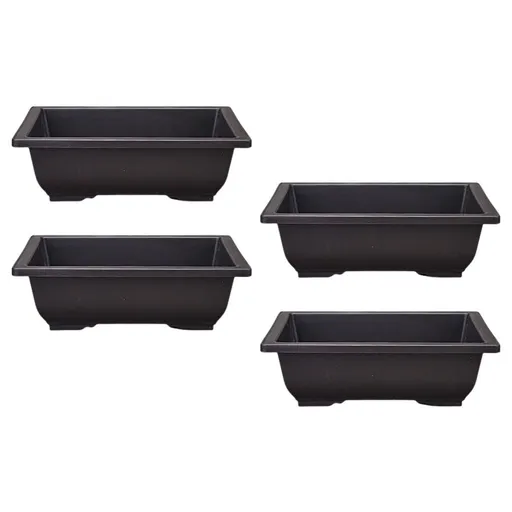4 Pcs Flowerpot Window Planter for Indoor Plants Pots for Plants Flower Pots Black