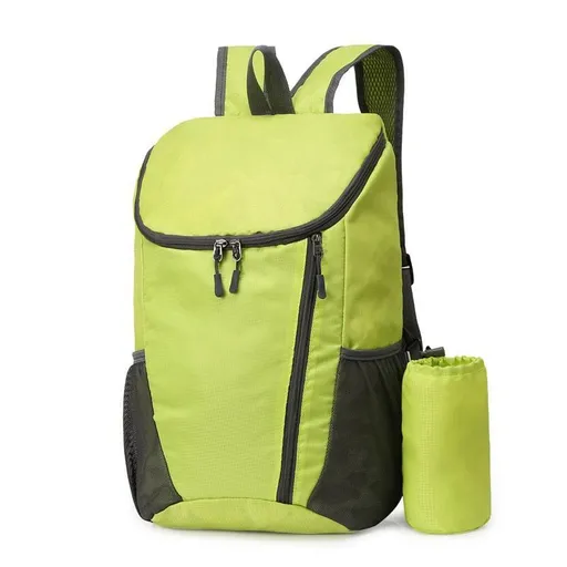 Sports Backpack Foldable Water Resistant Lightweight Bag for Camping Hiking Travel-Green