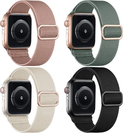 Apple Watch Bands Braided Nylon 4-Pack 38mm 40mm 41mm Multi-Color
