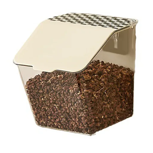 Kitchen Spice Storage Box Sealed Wall Mounted Pepper Dry Chili Seasoning Box Organizer with Lid for Household