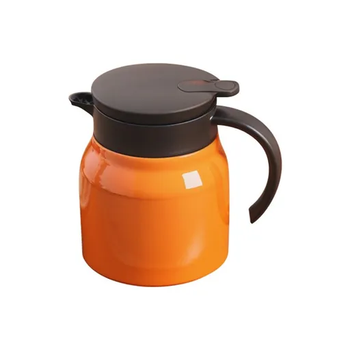 Thermal Coffee Tea Pot with 27 OZ, Small Coffee Thermo Travel with Removable Stainless Steel Filter for Hot Drinks,(Orange)