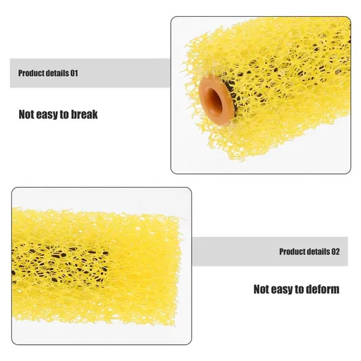 10Pcs Yellow Refillable Paint Roller for Textured Walls and Ceilings with Embossed Pattern