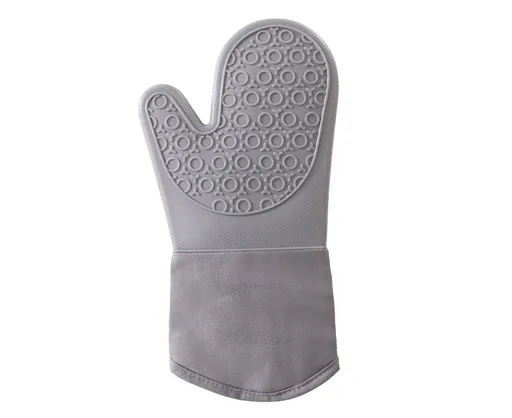 1Pc Heat-insulated Glove Non-slip Silicone - Grey