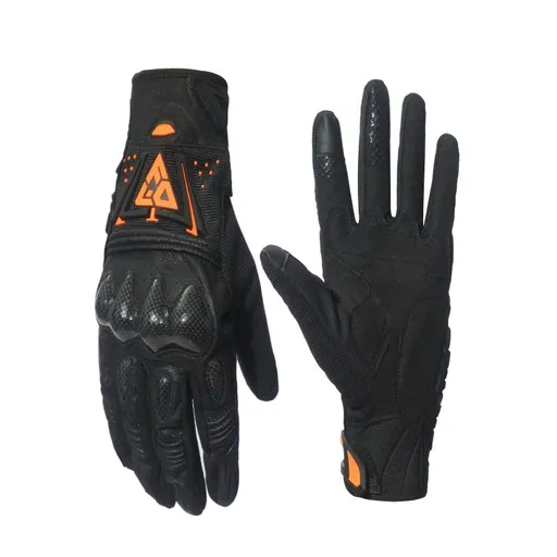 FISD Motorcycle Off-Road Gloves Carbon Fiber Fist orange