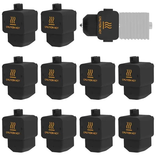 10 Pack Silicone Hotend Socks for Bambu Lab H2D 3D Printers, High-Temperature Heater Block Covers for Nozzle and Extruder Protection
