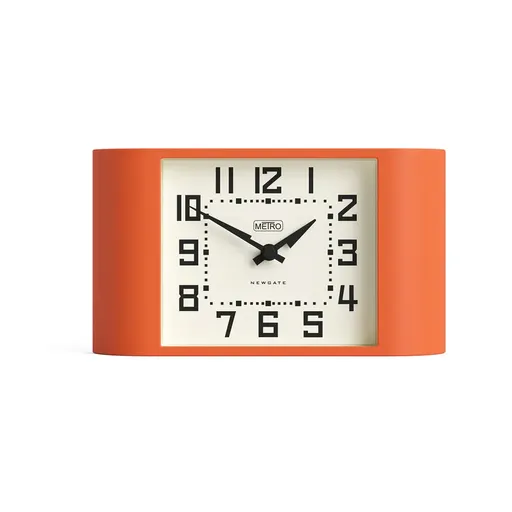 Newgate Mini Metro Mantel Clock-Pumpkin Orange