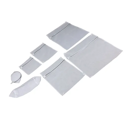 7pcs Mesh Laundry Bag Anti Deformation Reusable Thickened Polyester Auto Lock Zipper Clothing Washing Bag for Sweater Underwear