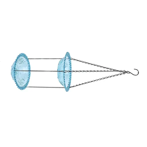 Hanging Birdbath Bird Feeder Double Layers Innovative Large Space Solar Fountain Hanging Bird Bath for Outdoor Garden Lawn