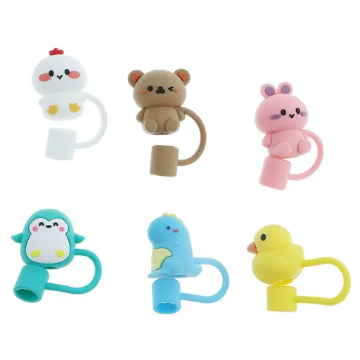 Animal Straw Covers for Stanley Cup, Reusable Straw Lids for Water Bottles