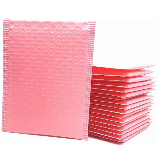 5x7 inch Small Bubble Lined Mailers Pink Poly Padded Shipping Bags Self-Sealing Packaging Pouch for Mailing Envelopes,Waterproof,Shockproof and Dustproof 25 Pcs