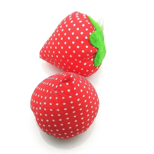 10-Pack Red Strawberry Pin Cushion Needle Holder for Sewing Basket or Storage Box Organizer
