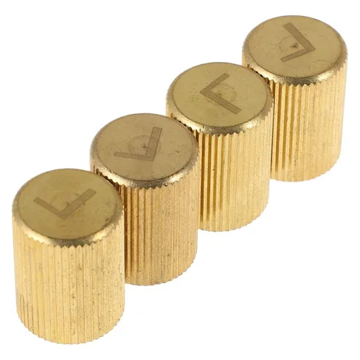 Dustproof Car Ac Valve Caps Golden Copper High and Low Pressure 4Pcs