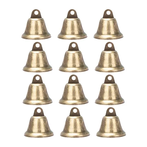 Iron Craft Bells Golden Vintage for Decorations and Displays 25Pcs