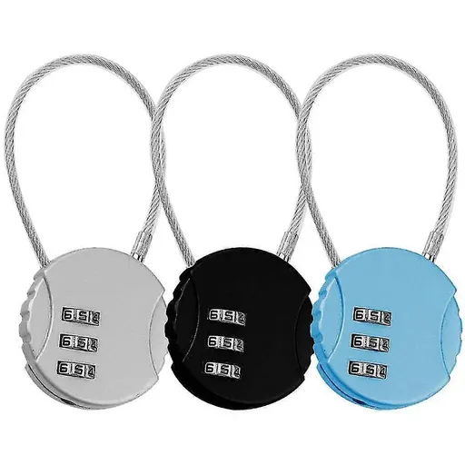 3pcs Digital Combination Luggage Lock - Travel Bag Padlock Set