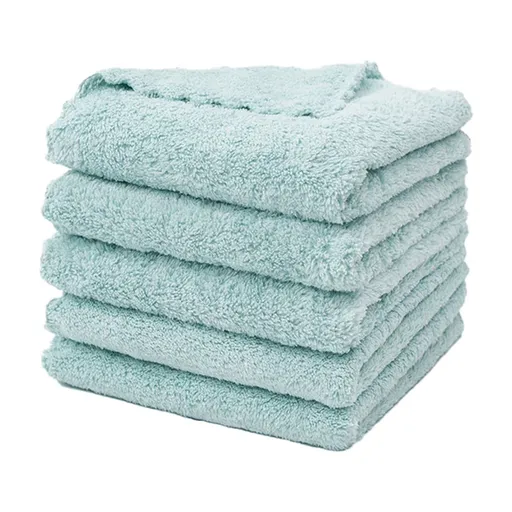 5 Pack Fiber Cleaning Cloth for Kitchen, Countertops, Dishes and Daily Home Cleaning, Green, for Everyday Home Use