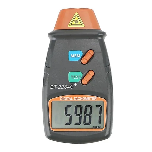 Digital Laser Non-Contact Tachometer RPM Range Photoelectric Speed Meter Tester 2.5-99999RPM, 3 Reflective Tapes Included