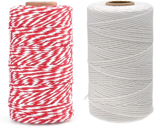 White Twine String and Red White Twine String