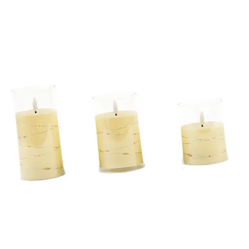 3PCS LED Electronic Candles Decoration Candle Lamp Props for Music Concert Wedding Festival Decoration