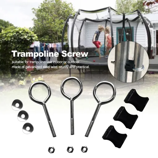 Trampoline Screw Circle Screw Nut Trampoline Accessories Bottom Fixing Bracket Jump Bed Stability Tool for Most Trampolines