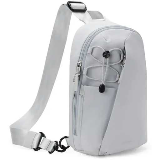 Sling Bag Crossbody Chest Pack Quick Adjustable Strap Compact Daypack Grey Modern Urban Design