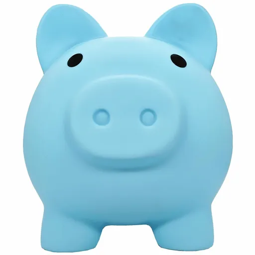 Large Version Pig Money Bank Coin Bank for Boys and Girls My First Unbreakable Money Bank Large Size Decoration Savings (Blue)