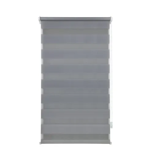 1 PC Zebra Blackout Roller Blind Sun Protection No Drill, 50×150CM, Gray