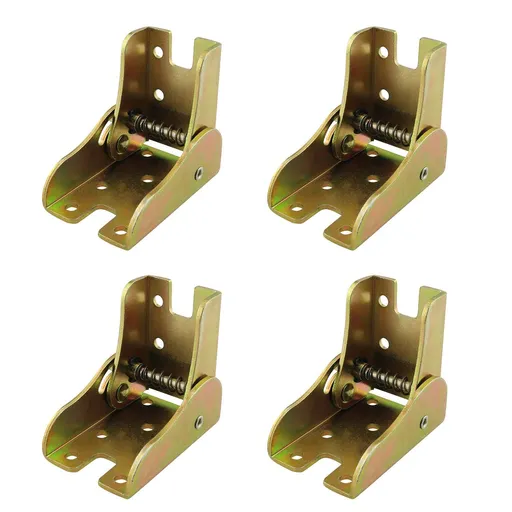 4pcs Self-Lock Folding Hinge 90 Degree Stainless Steel Folding Self Locking Bracket Furniture Leg Fitting Conner Braces Extension
